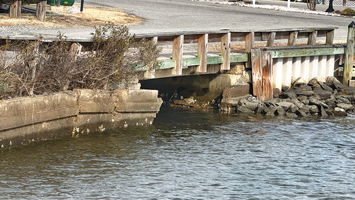 bridge leading to the Urbanna Town Marina